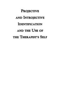 Imagen de portada: Projective and Introjective Identification and the Use of the Therapist's Self 9780876685303