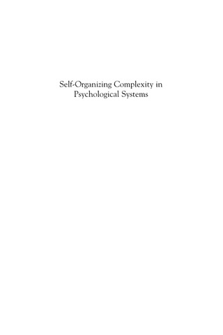 Cover image: Self-Organizing Complexity in Psychological Systems 9780765705259