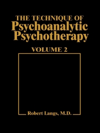 صورة الغلاف: Technique of Psychoanalytic Psychotherapy Vol. II 9780876681053