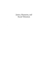 Cover image: Justice, Humanity and Social Toleration 9780739122440