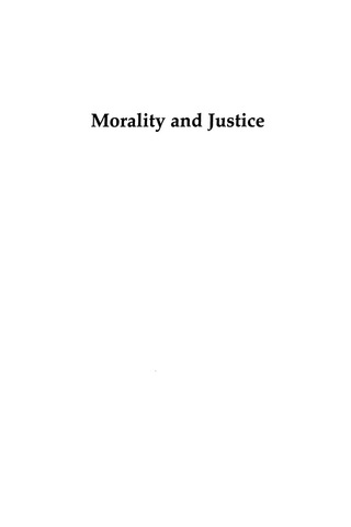 Cover image: Morality and Justice 9780739122990