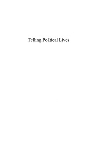 Cover image: Telling Political Lives 9780739119471