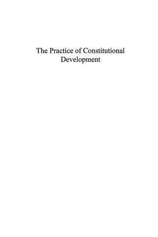 Cover image: The Practice of Constitutional Development 1st edition 9780739126318