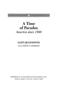 Cover image: A Time of Paradox 9780742533769