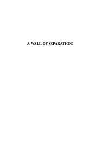Titelbild: A Wall of Separation? 9780847683871