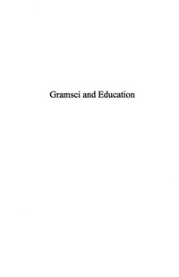 Cover image: Gramsci and Education 9780742500327