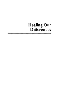 Imagen de portada: Healing Our Differences 9780742539822
