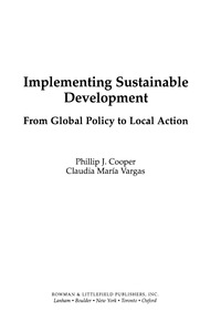 Cover image: Implementing Sustainable Development 9780742523609