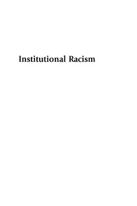 Imagen de portada: Institutional Racism 2nd edition 9780742560154
