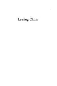 Cover image: Leaving China 9780742517967