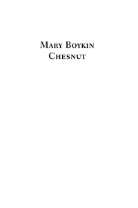 Imagen de portada: Mary Boykin Chesnut 9780945612469