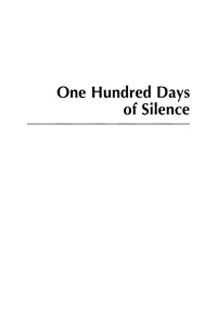 Imagen de portada: One Hundred Days of Silence 9780742552371