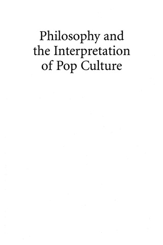 Immagine di copertina: Philosophy and the Interpretation of Pop Culture 9780742551749