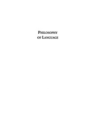 Cover image: Philosophy of Language 9780742559776