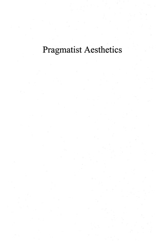 Cover image: Pragmatist Aesthetics 2nd edition 9780847697649