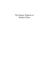 Cover image: The Human Tradition in Modern China 9780742554658