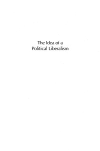 Cover image: The Idea of a Political Liberalism 9780847687930
