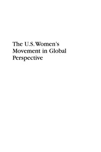 Imagen de portada: The U.S. Women's Movement in Global Perspective 9780742519312