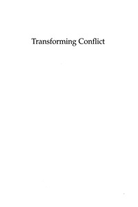 Cover image: Transforming Conflict 9780742539938