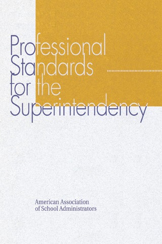 Imagen de portada: Professional Standards for the Superintendency 9780876522028