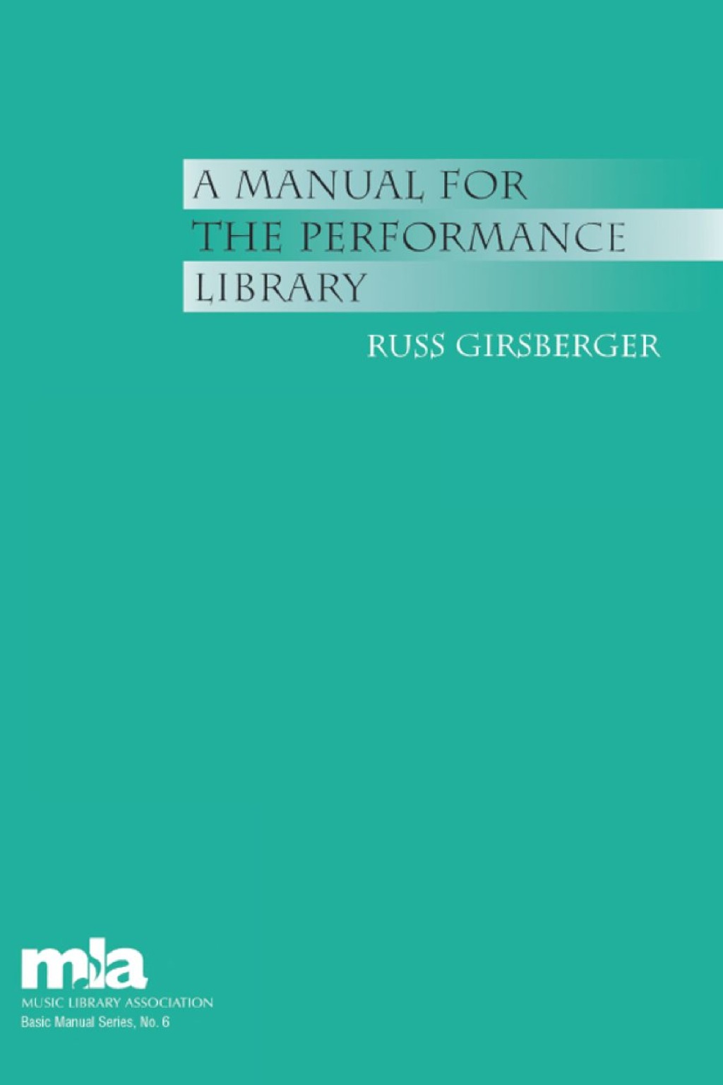 A Manual for the Performance Library