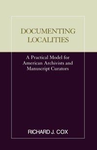 Cover image: Documenting Localities 9780810840102
