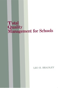 Imagen de portada: Total Quality Management for Schools 9780877629726