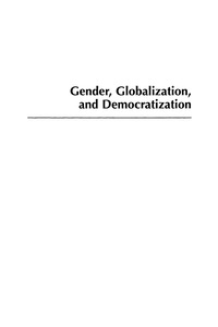 Imagen de portada: Gender, Globalization, & Democratization 9780742509771