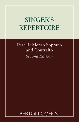 Cover image: The Singer's Repertoire, Part II 2nd edition 9780810841901