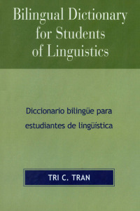 Cover image: Bilingual Dictionary for Students of Linguistics 9780761834182