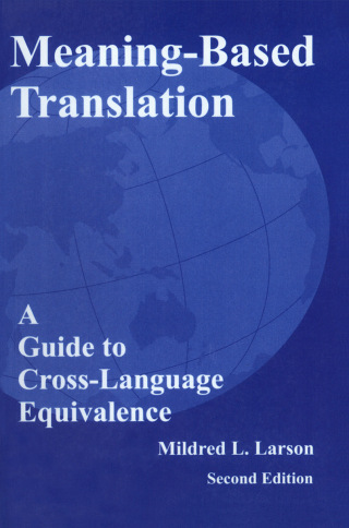 Cover image: Meaning-Based Translation 2nd edition 9780761809708