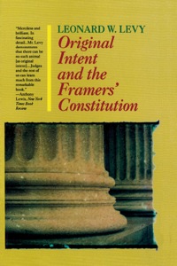Cover image: Original Intent and the Framers' Constitution 9781566633123