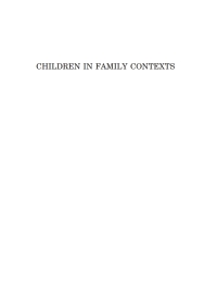 صورة الغلاف: Children in Family Contexts 2nd edition 9781593852634