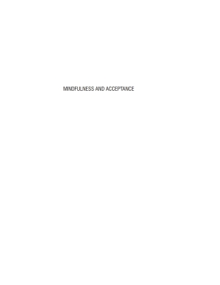 Imagen de portada: Mindfulness and Acceptance 9781609189891