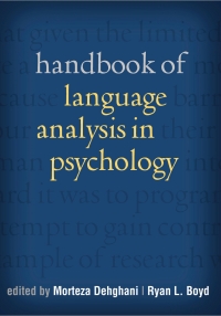 Omslagafbeelding: Handbook of Language Analysis in Psychology 9781462548439