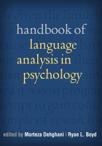 Cover image: Handbook of Language Analysis in Psychology 9781462548439