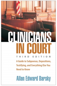 Imagen de portada: Clinicians in Court 3rd edition 9781462553327