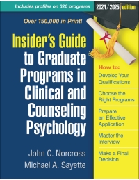 Imagen de portada: Insider's Guide to Graduate Programs in Clinical and Counseling Psychology 9781462553136