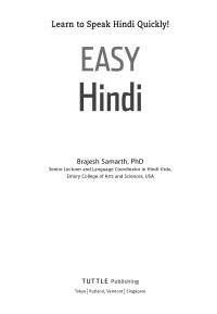 Cover image: Easy Hindi 9780804843096