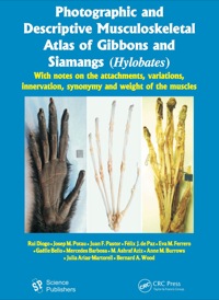Cover image: Photographic and Descriptive Musculoskeletal Atlas of Gibbons and Siamangs (Hylobates) 1st edition 9781578087860