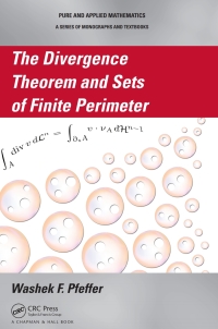 Imagen de portada: The Divergence Theorem and Sets of Finite Perimeter 1st edition 9781466507197