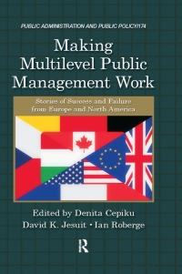 Titelbild: Making Multilevel Public Management Work 1st edition 9781466513808