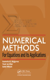 Cover image: Numerical Methods for Equations and its Applications 1st edition 9781578087532