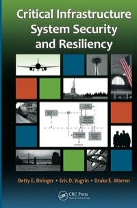 Cover image: Critical Infrastructure System Security and Resiliency 1st edition 9781466557505