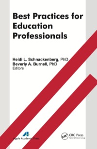 Imagen de portada: Best Practices for Education Professionals 1st edition 9781774631973