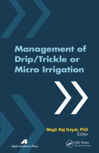 Imagen de portada: Management of Drip/Trickle or Micro Irrigation 1st edition 9781926895123