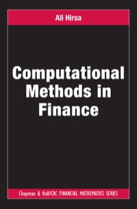 Imagen de portada: Computational Methods in Finance 1st edition 9780367851866