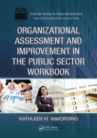 Imagen de portada: Organizational Assessment and Improvement in the Public Sector Workbook 1st edition 9781466579941