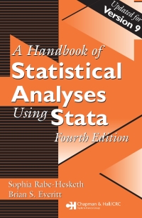 Cover image: Handbook of Statistical Analyses Using Stata 4th edition 9781138462489