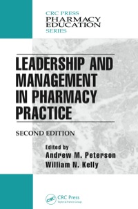 Imagen de portada: Leadership and Management in Pharmacy Practice 2nd edition 9781466589629